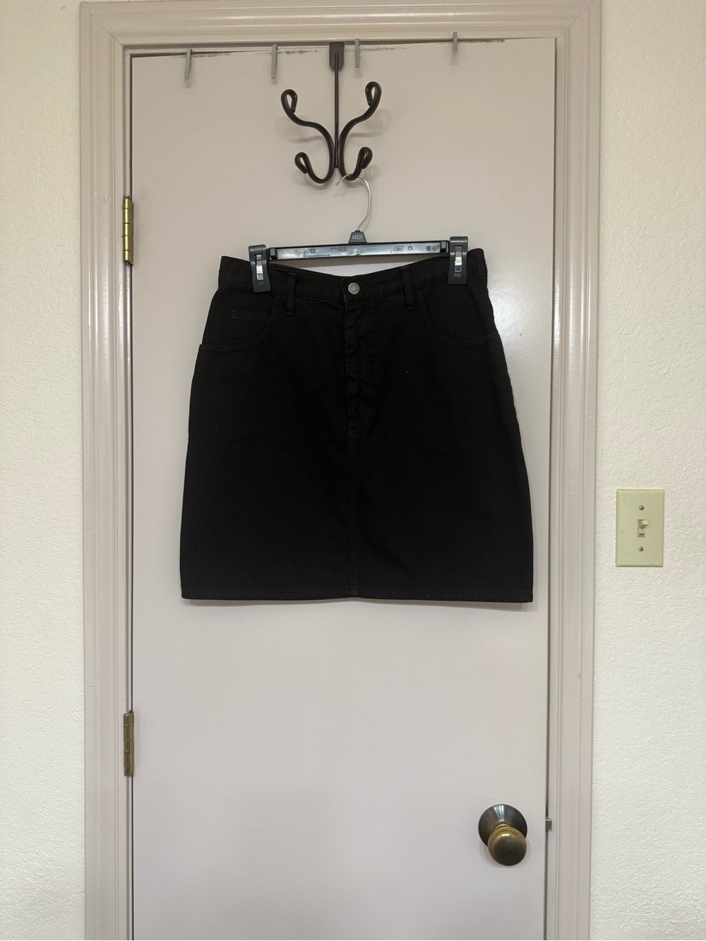 VINTAGE Guess Black Denim Mini Skirt